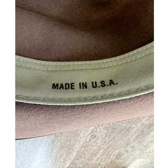 Vintage Flex Felt Fedora Hat 100% Wool Leather Band Large USA Brown - Picture 8 of 9